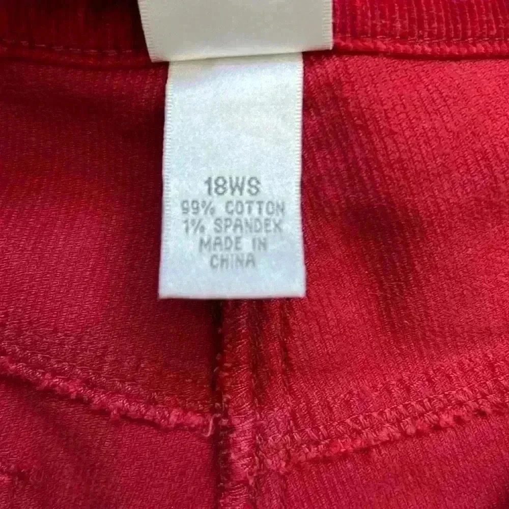 stretch women’s red corduroy pants - Picture 10 of 10